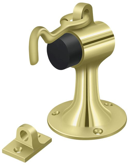 Deltana - Floor Mount Bumper with Holder - Bright Brass