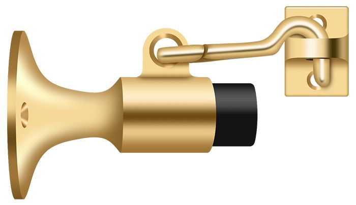 Deltana - Wall Mount Bumper with Holder - Lifetime Brass