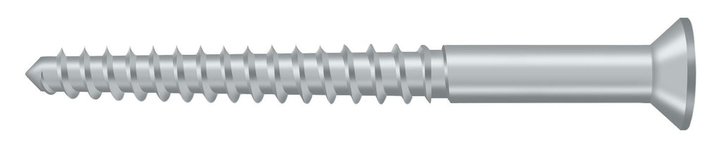Deltana - Wood Screw; SB; #12 x 2-1/2" - Satin Chrome