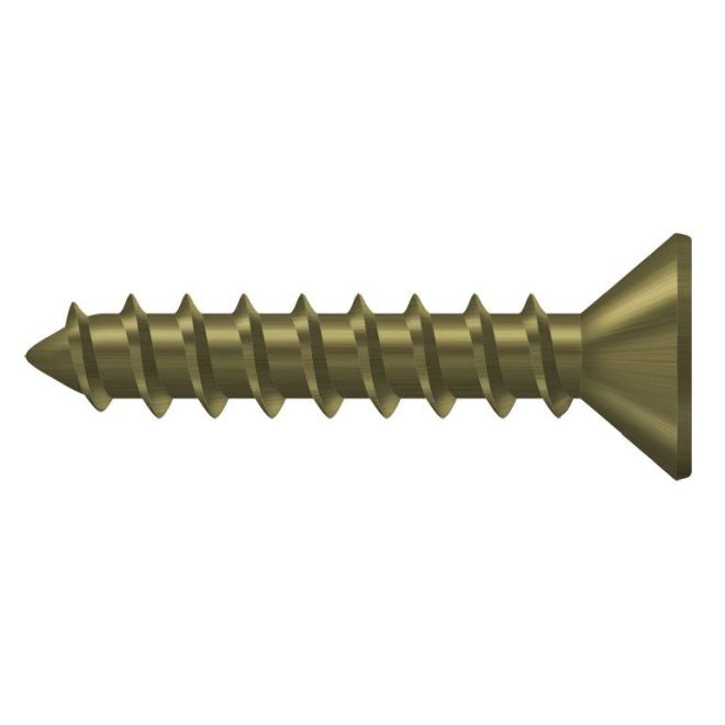 Deltana - Wood Screw; ST; #10 x 1" - Antique Brass