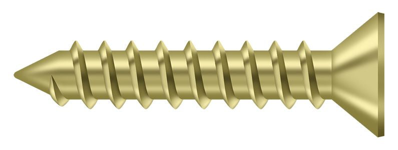 Deltana - Wood Screw; ST; #12 x 1-1/4" - Bright Brass