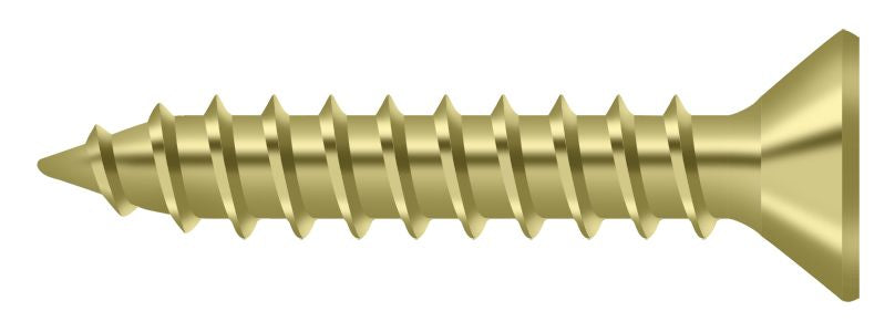 Deltana - Bag of 600 Wood Screws; Steel; #9 x 1" - Bright Brass