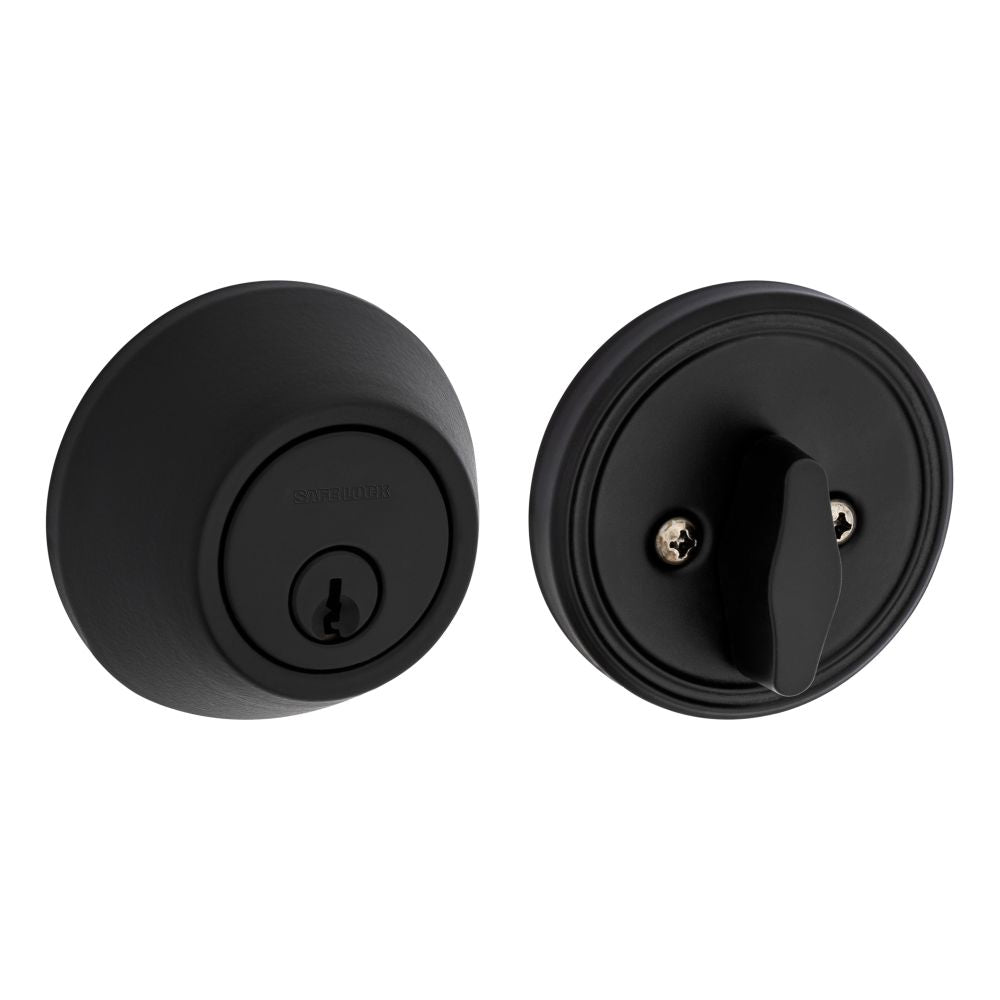 Safelock - Single Cylinder Deadbolt with 4AL Latch and RCS Strike - Matte Black