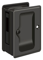Deltana - Heavy Duty Pocket Lock; Adjustable; 3-1/4" x 2 1/4" Sliding Door Receiver - Oil Rubbed Bronze