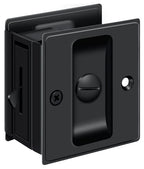Deltana - Pocket Lock; 2-1/2" x 2-3/4" Privacy - Black