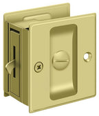 Deltana - Pocket Lock; 2-1/2" x 2-3/4" Privacy - Bright Brass