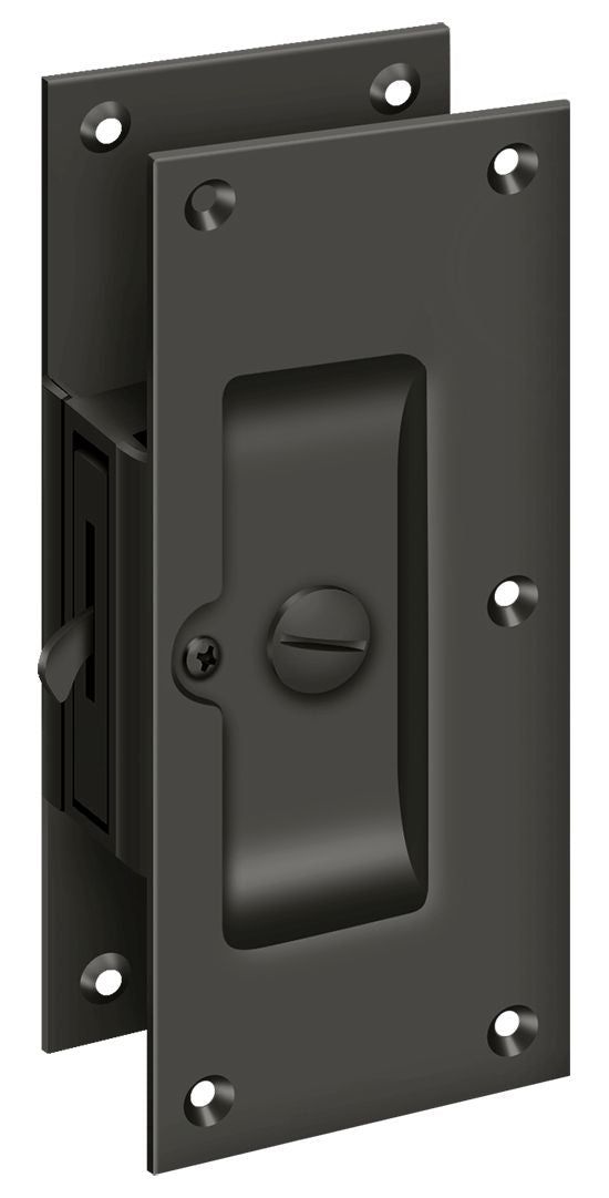 Deltana - Decorative Pocket Lock 6"; Privacy - Oil Rubbed Bronze