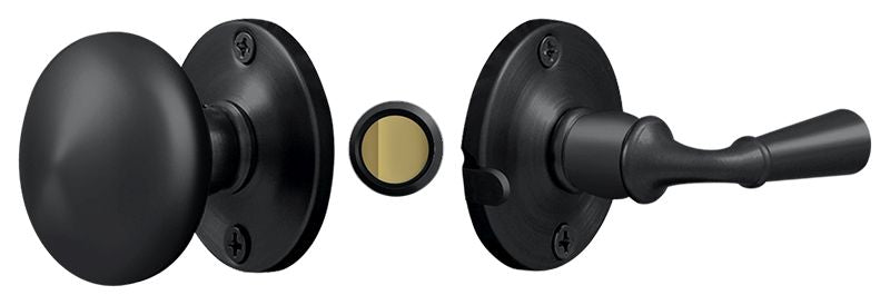 Deltana - Storm Door Latch; Round; Tubular Lock - Black