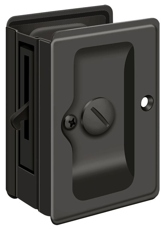 Deltana - Heavy Duty Pocket Lock; Adjustable; 3-1/4" x 2 1/4" Privacy - Oil Rubbed Bronze