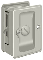 Deltana - Heavy Duty Pocket Lock; Adjustable; 3-1/4" x 2 1/4" Privacy - Satin Nickel