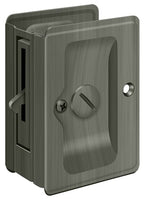 Deltana - Heavy Duty Pocket Lock; Adjustable; 3-1/4" x 2 1/4" Privacy - Antique Nickel