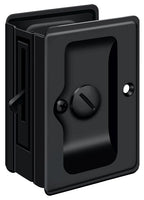 Deltana - Heavy Duty Pocket Lock; Adjustable; 3-1/4" x 2 1/4" Privacy - Black