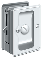 Deltana - Heavy Duty Pocket Lock; Adjustable; 3-1/4" x 2 1/4" Privacy - Bright Chrome