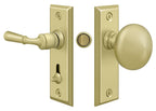 Deltana - Storm Door Latch; Rectangular; Tubular Lock - Bright Brass