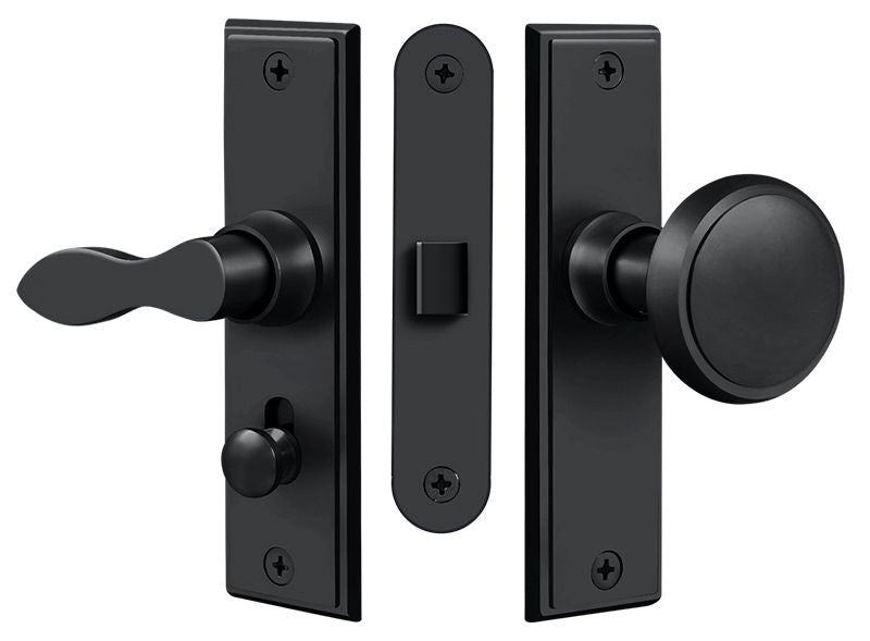 Deltana - Storm Door Latch; Square; Mortise Lock - Black