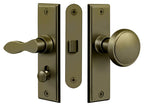 Deltana - Storm Door Latch; Square; Mortise Lock - Antique Brass