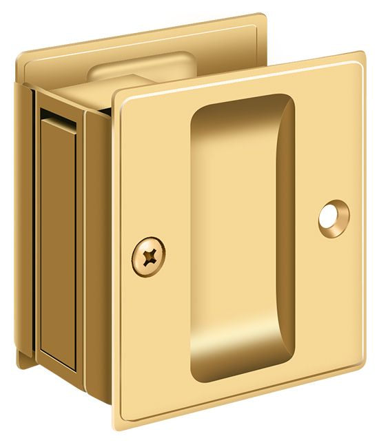 Deltana - Pocket Lock; 2-1/2" x 2-3/4" Passage - Lifetime Brass