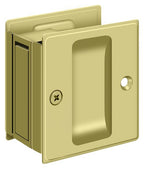 Deltana - Pocket Lock; 2-1/2" x 2-3/4" Passage - Bright Brass
