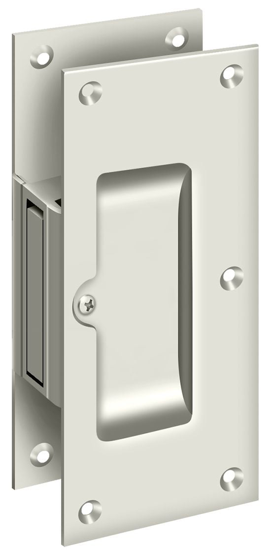 Deltana - Decorative pocket Lock 6"; Passage - Bright Nickel