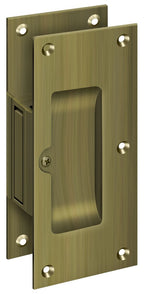 Deltana - Decorative pocket Lock 6"; Passage - Antique Brass