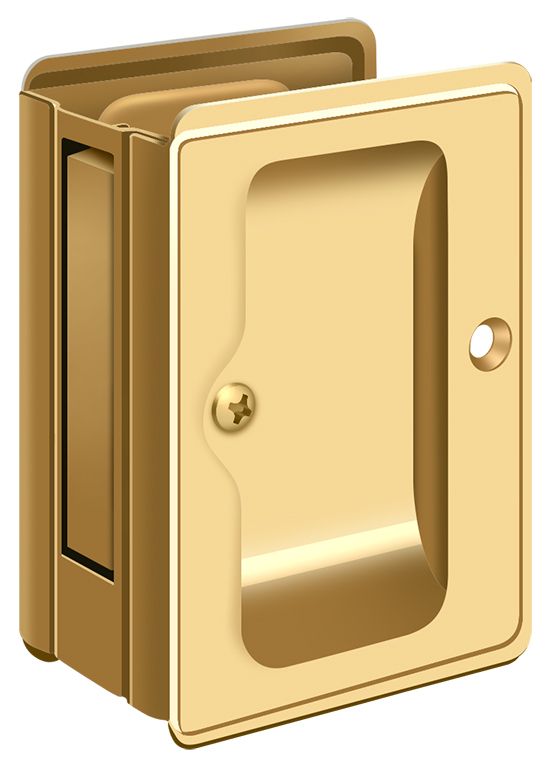 Deltana - Heavy Duty Pocket Lock; Adjustable; 3-1/4" x 2 1/4" Passage - Lifetime Brass