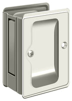 Deltana - Heavy Duty Pocket Lock; Adjustable; 3-1/4" x 2 1/4" Passage - Bright Nickel
