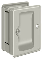 Deltana - Heavy Duty Pocket Lock; Adjustable; 3-1/4" x 2 1/4" Passage - Satin Nickel