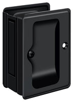 Deltana - Heavy Duty Pocket Lock; Adjustable; 3-1/4" x 2 1/4" Passage - Black