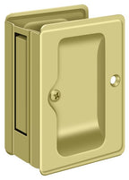 Deltana - Heavy Duty Pocket Lock; Adjustable; 3-1/4" x 2 1/4" Passage - Bright Brass
