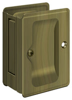 Deltana - Heavy Duty Pocket Lock; Adjustable; 3-1/4" x 2 1/4" Passage - Antique Brass