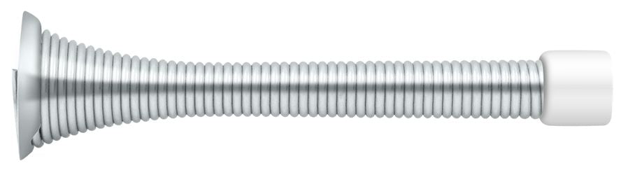 Deltana - 3-3/4" Baseboard Door Bumper; Heavy Duty; Steel - Bright Chrome