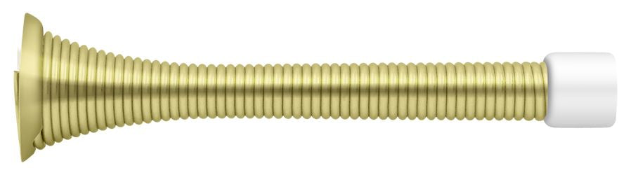 Deltana - 3-3/4" Baseboard Door Bumper; Heavy Duty; Steel - Bright Brass