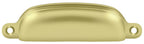 Deltana - Exposed Shell Pull 4" - Bright Brass