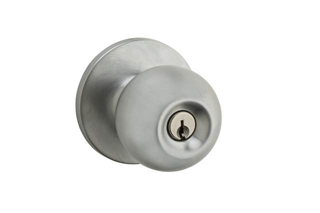 Safelock - Regina Knob Entry Lock with 4AL Latch and RCS Strike - Satin Chrome