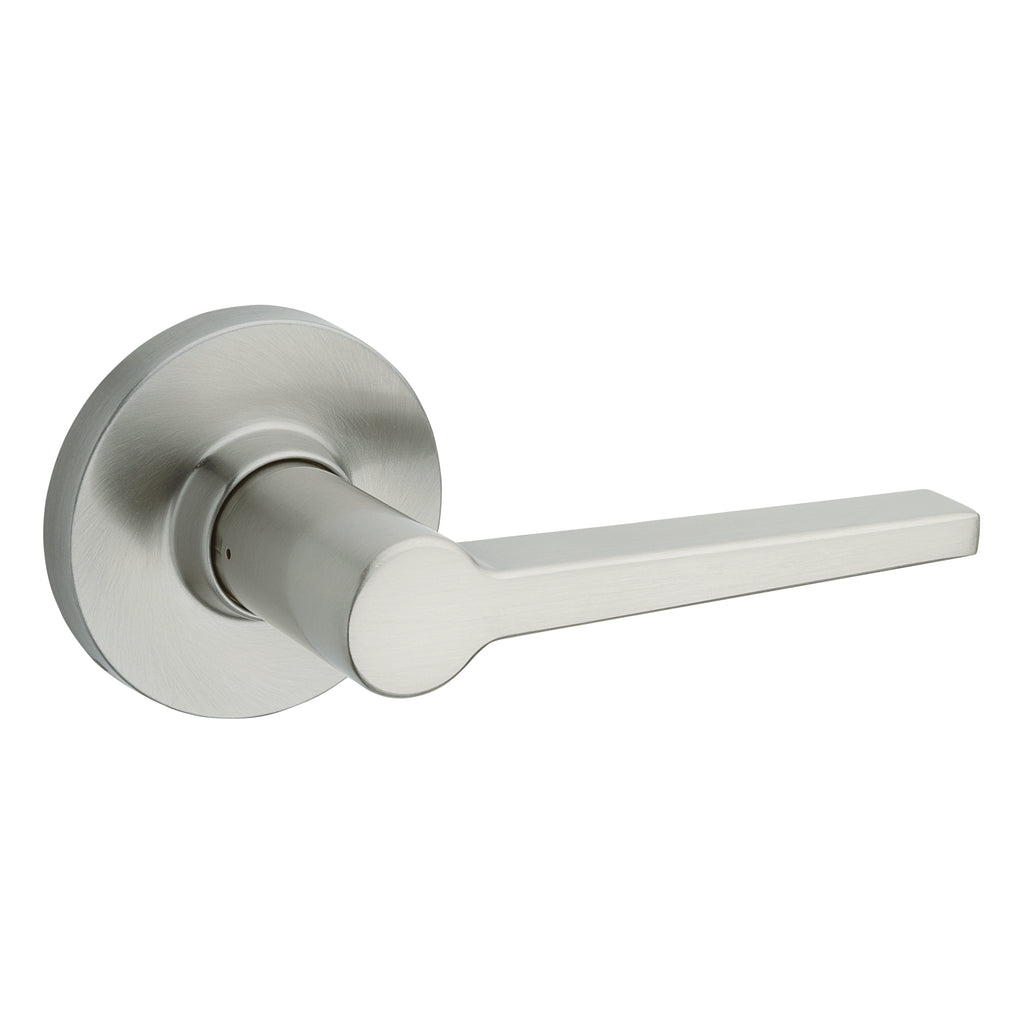 Safelock - Daylon Lever with Round Rose Passage Lock with 4AL Latch and RCS Strike - Satin Nickel