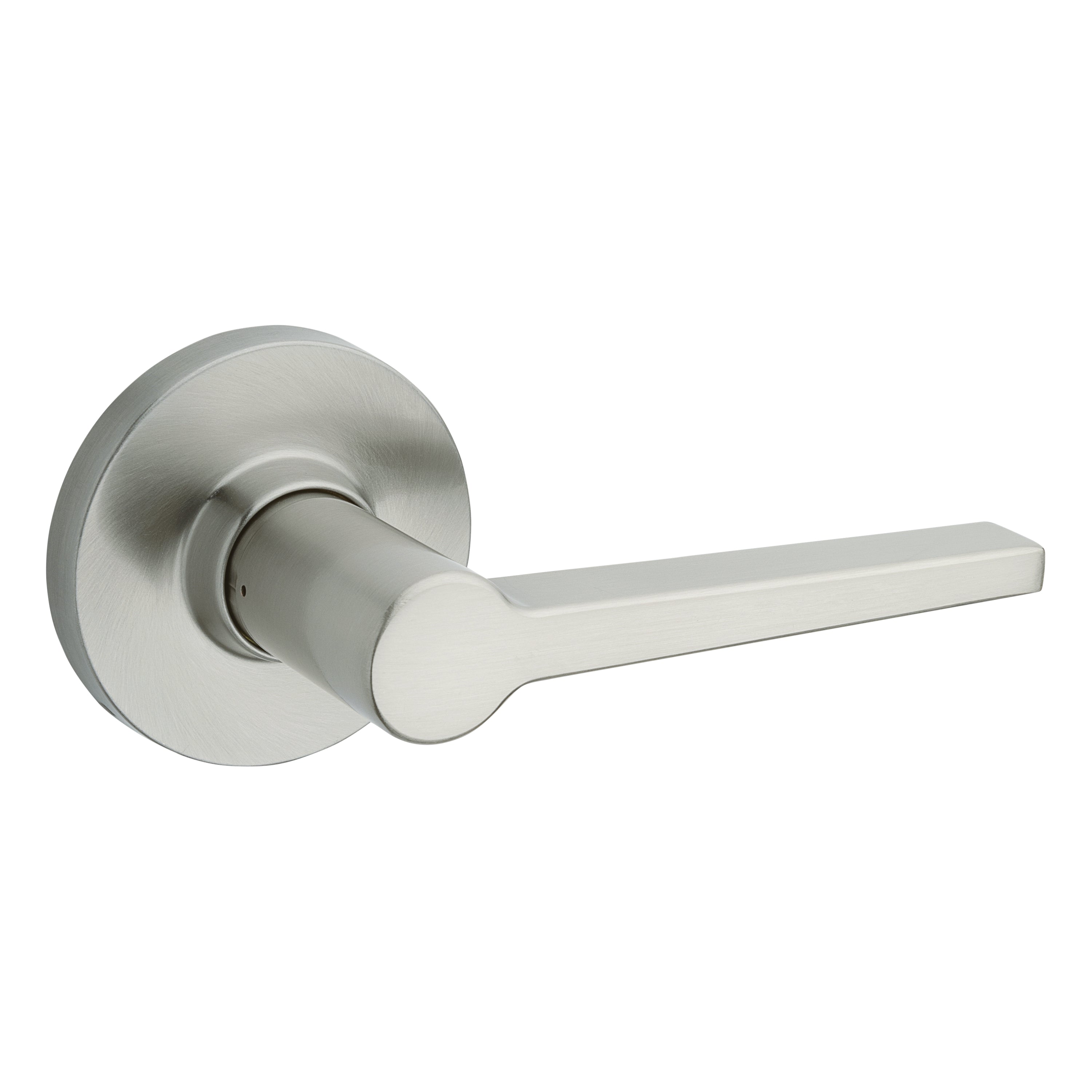 Safelock SL1000DALRDT-15 Daylon Lever with Round Rose Passage Lock with RCAL Latch and RCS Strike Satin Nickel Finish