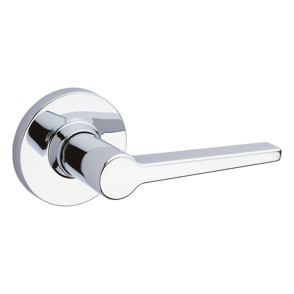 Safelock - Daylon Lever with Round Rose Passage Lock with 4AL Latch and RCS Strike - Bright Chrome