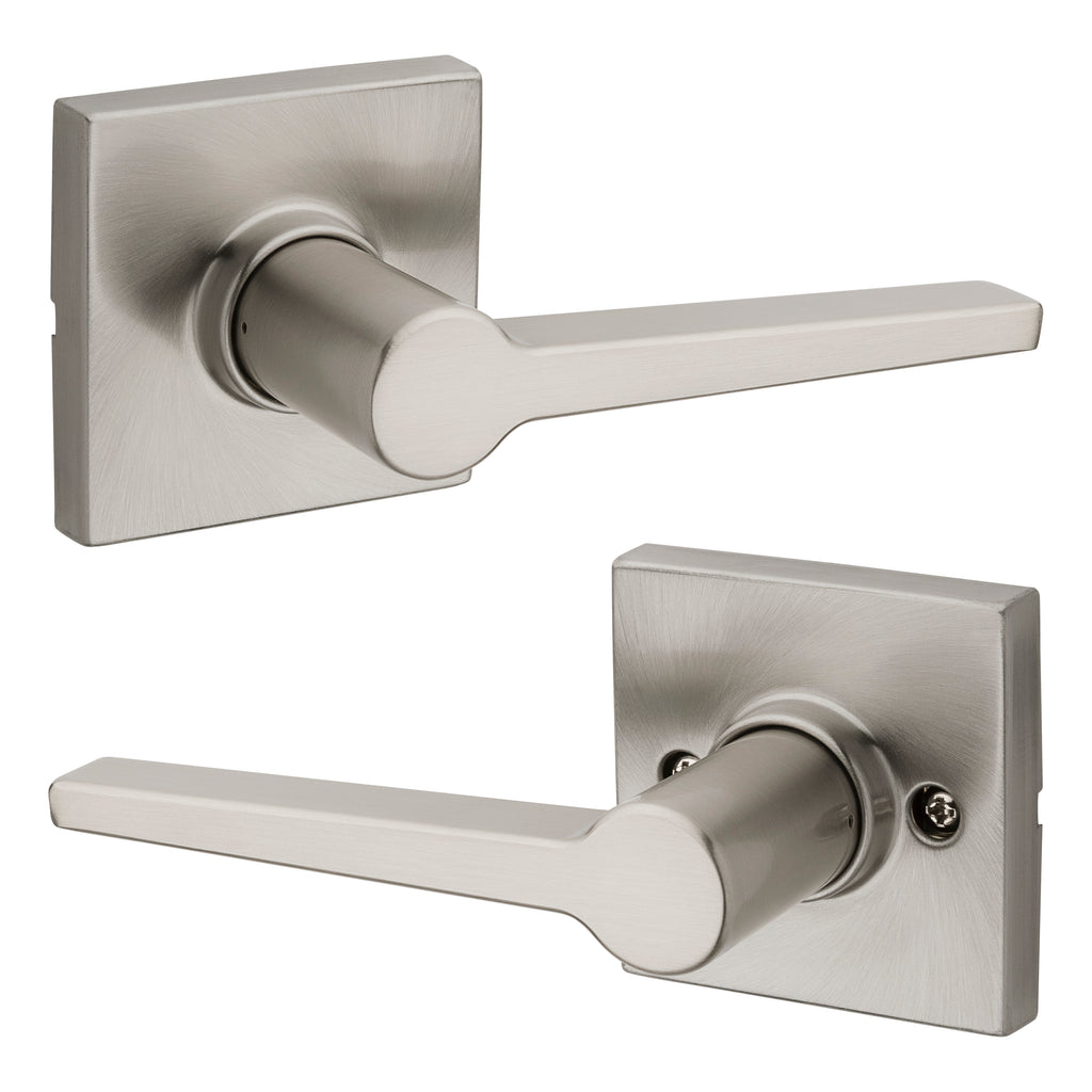 Safelock - Daylon Lever with Square Rose Passage Lock with 4AL Latch and RCS Strike - Satin Nickel