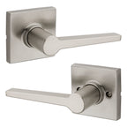 Safelock - Daylon Lever with Square Rose Passage Lock with 4AL Latch and RCS Strike - Satin Nickel