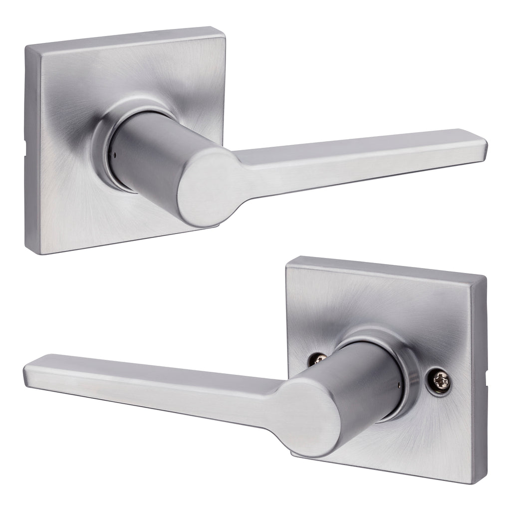 Safelock - Daylon Lever with Square Rose Passage Lock with 4AL Latch and RCS Strike - Satin Chrome