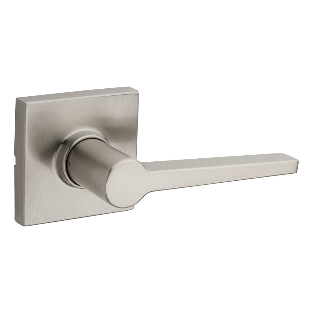 Safelock - UL Rated Daylon Lever with Square Rose Passage Lock with 4AL Latch and RCS Strike - Satin Nickel