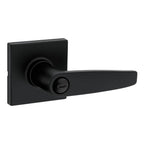 Safelock - Winston Lever Square Rose Push Button Privacy Lock with 4AL Latch and RCS Strike - Matte Black