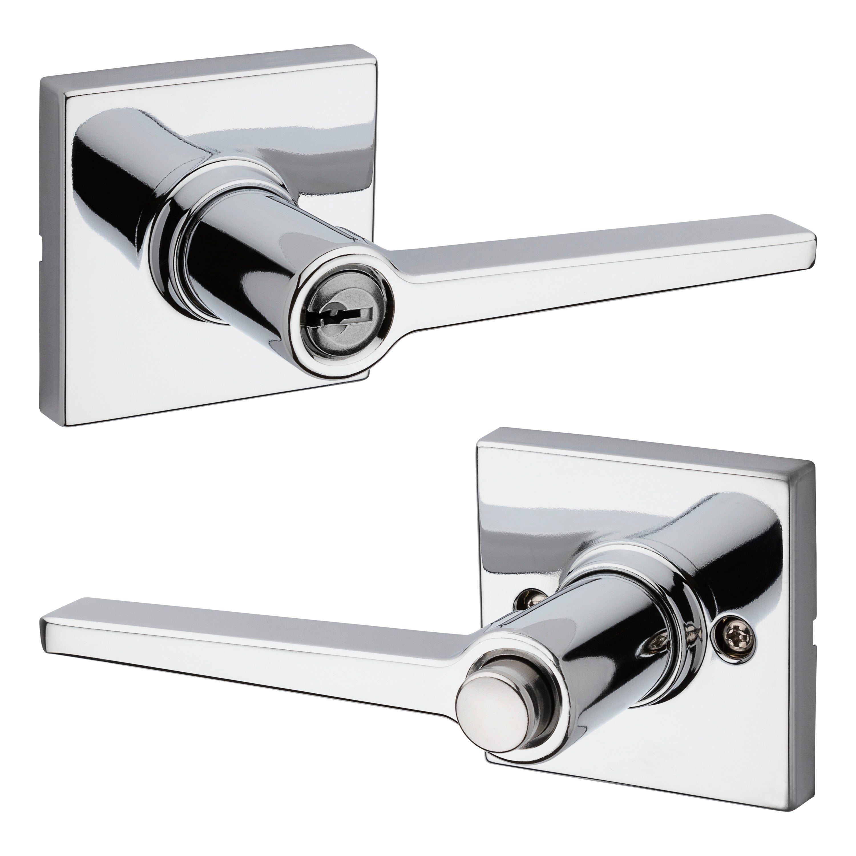 Safelock - Daylon Lever with Square Rose Push Button Entry Lock with 4AL Latch and RCS Strike Secondary image