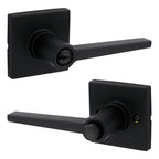 Safelock - Daylon Lever with Square Rose Push Button Entry Lock with 4AL Latch and RCS Strike - Matte Black