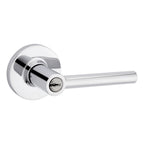 Safelock - Reminy Lever Round Rose Push Button Entry Lock with 4AL Latch and RCS Strike - Bright Chrome
