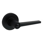 Safelock - Daylon Lever with Round Rose Storeroom Lock with 4AL Latch and RCS Strike - Matte Black