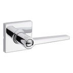 Safelock - Daylon Lever with Square Rose Storeroom Lock with 4AL Latch and RCS Strike - Bright Chrome