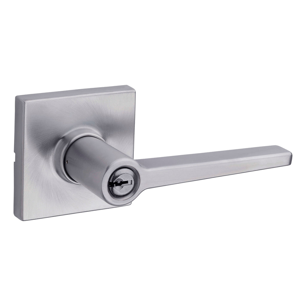 Safelock - Daylon Lever with Square Rose Storeroom Lock with 4AL Latch and RCS Strike - Satin Chrome