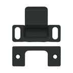 Deltana - Strike Plate; Dust Cup; Adjustable; 2-3/4" x 1-1/4" - Black
