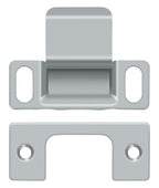 Deltana - Strike Plate; Dust Cup; Adjustable; 2-3/4" x 1-1/4" - Satin Chrome